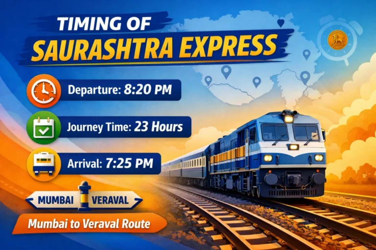 What is the Timing of Saurashtra Express?