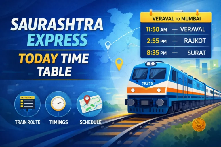 Saurashtra Express today time table
