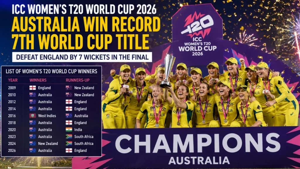 List of Women's T20 World Cup Winners